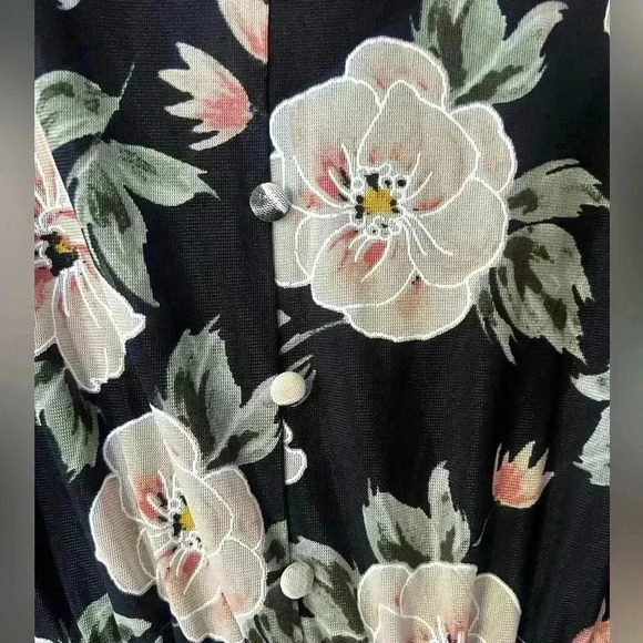 Untagged Floral Midi Dress Sz M/L - Picture 3 of 6